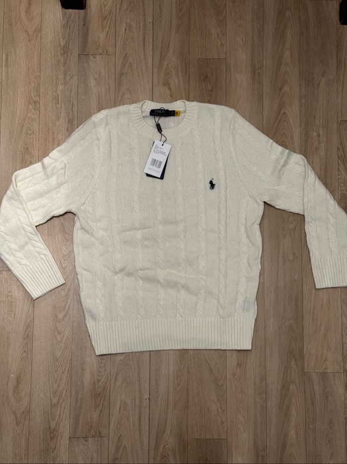 Ralph Lauren Pull blanc cassé taille M - photo numéro 2