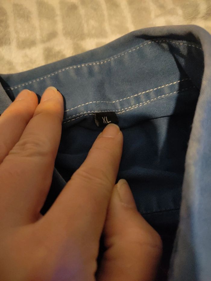Lots chemises manches courtes bleues taille xl 42 - photo numéro 4