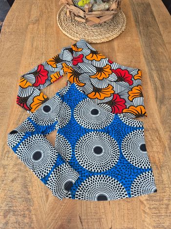 Lot de 2 Tops Une Manche Bleu et Orange Taille S/36