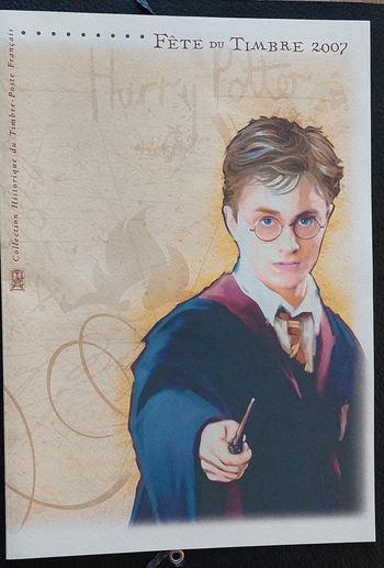 Document + notice officielle philatélique fête du timbre 2007 Harry Potter