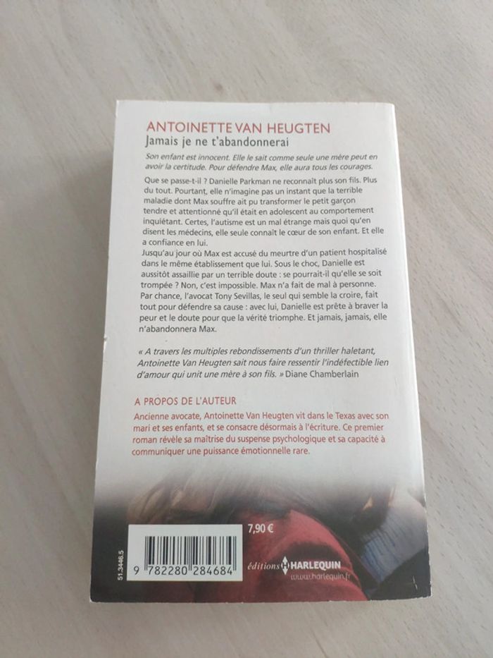 Livre poche harlequin suspense best seller jamais je ne t'abandonnerai Heugten - photo numéro 6