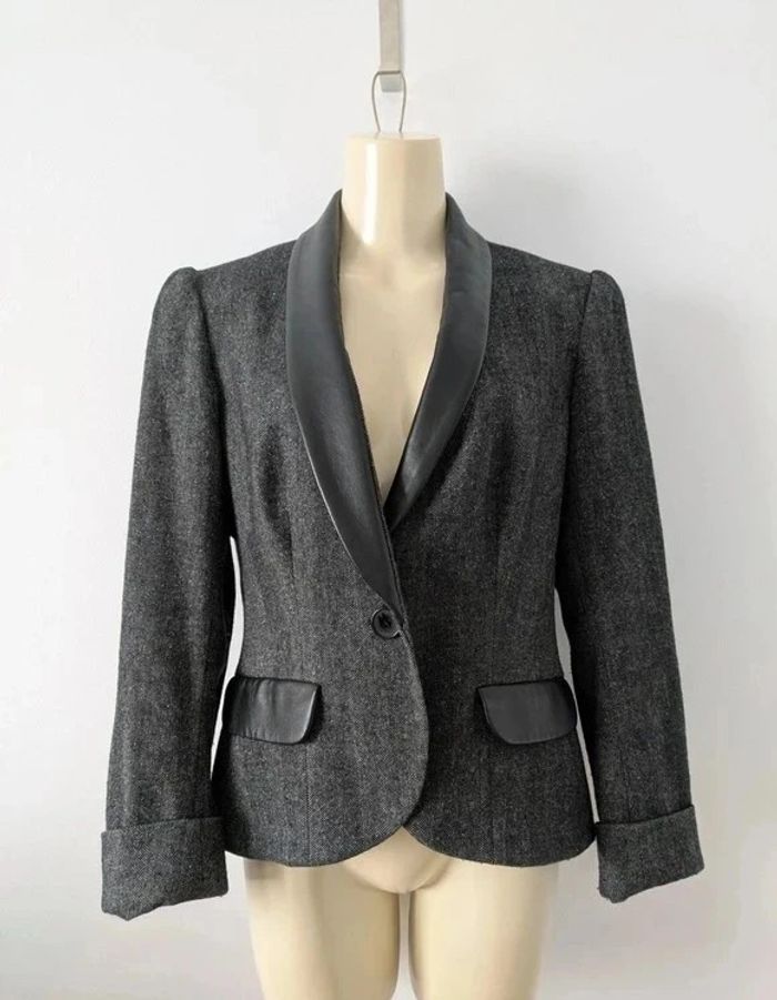 Veste grise et noire - Anne Fontaine - taille 40