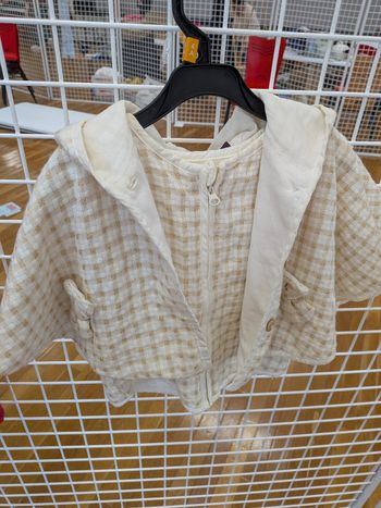 Poncho blanc et or sergent major 18/24 mois