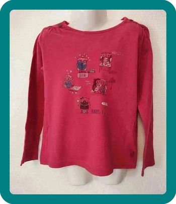 Tee shirt Bordeaux hiboux 7 ans Sergent Major