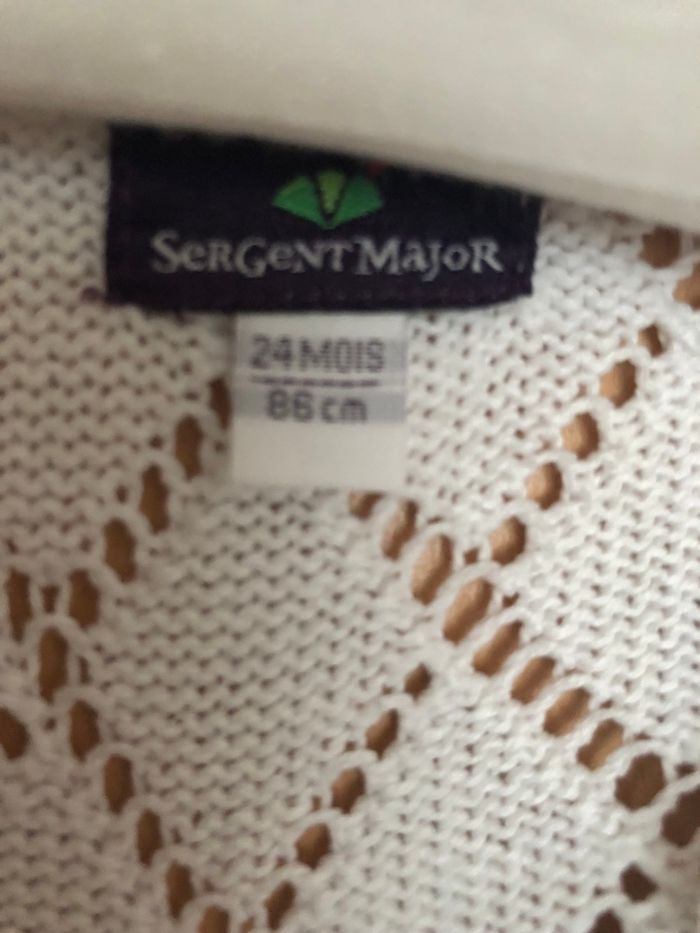 Gilet blanc Sergent major 2 ans - photo numéro 2