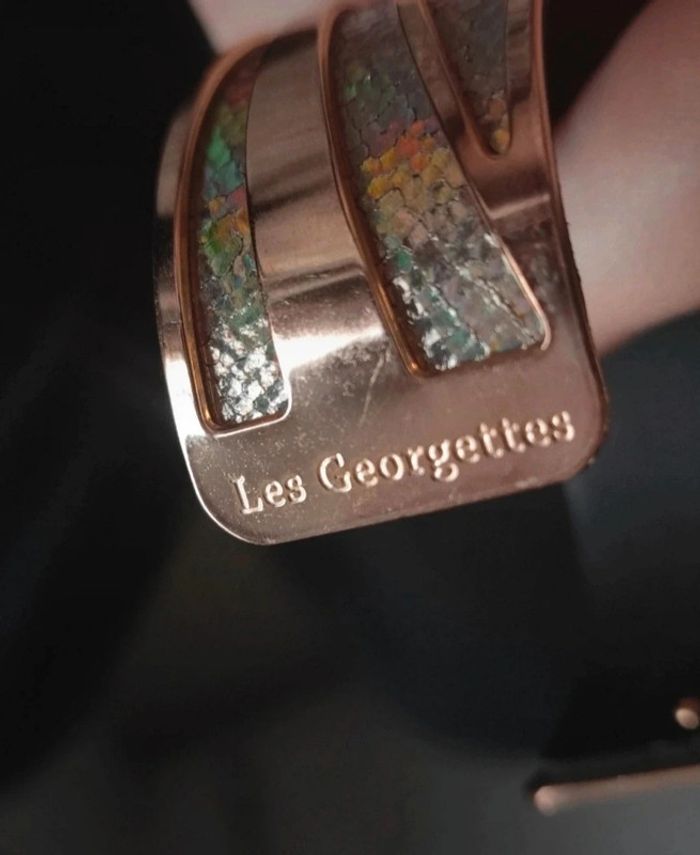 Manchette or rose les Georgettes + cuirs - photo numéro 9