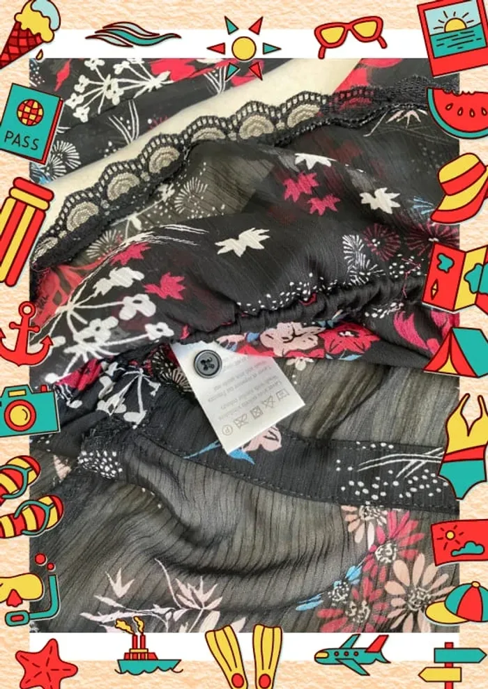 Blouse noir rouge Gémo 48 - photo numéro 7
