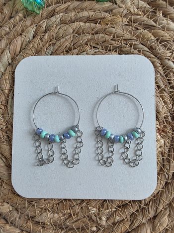 Paire de boucles d'oreilles fantaisie