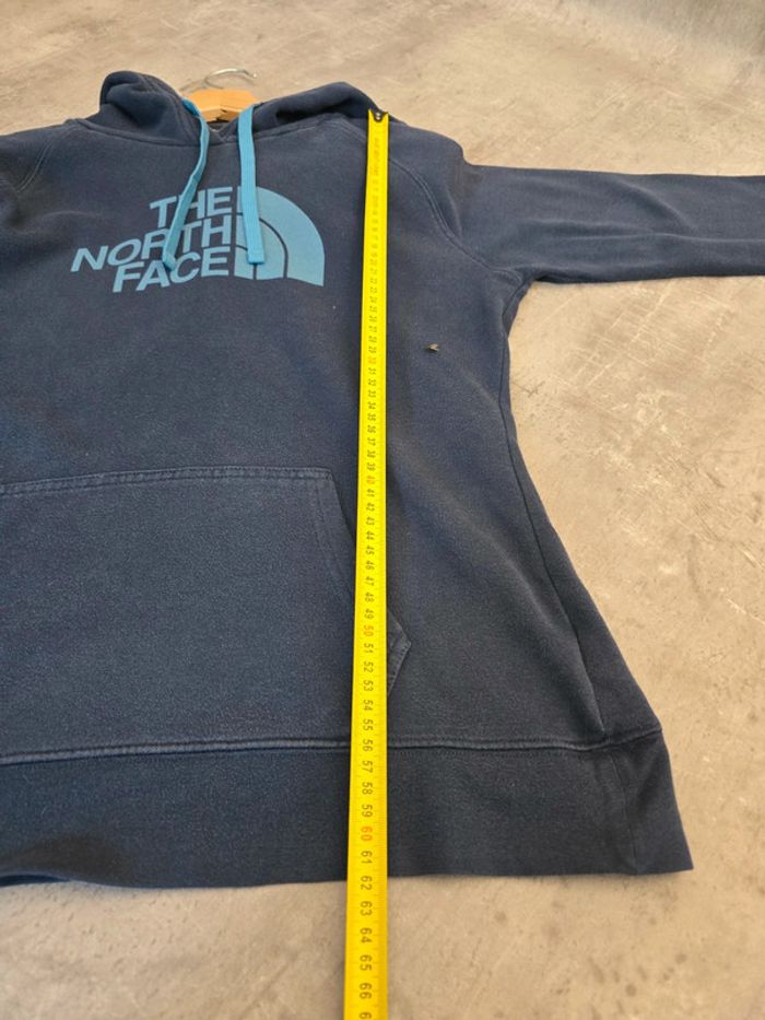 Sweat à capuche The North Face bleu marine logo turquoise taille M femme - photo numéro 11