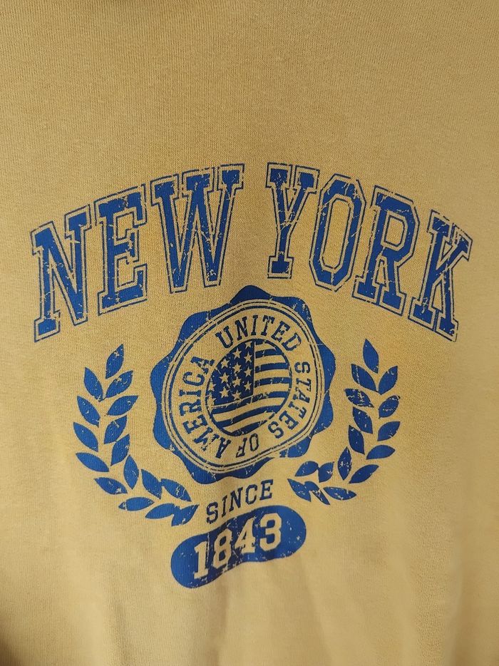 Sweat à capuche jaune 14 ans - photo numéro 4