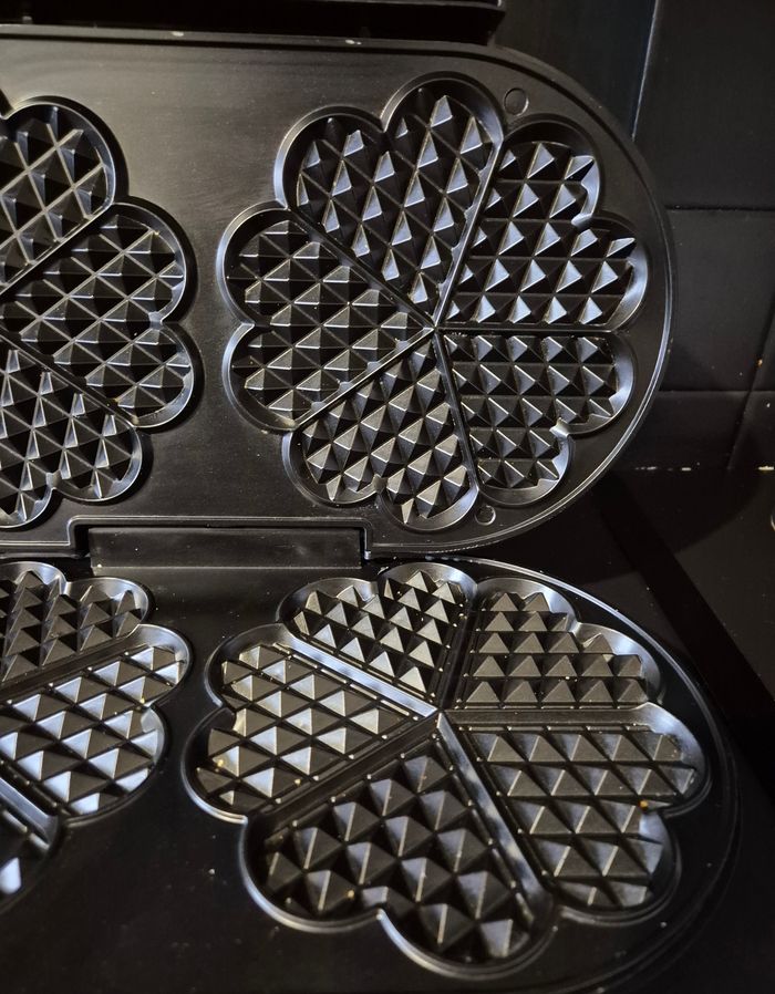 Gaufrier noir double cœur silvercrest appareil à gaufre - photo numéro 4