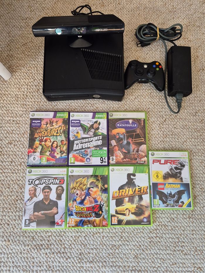 Console xbox 360 250 go kinect et jeux