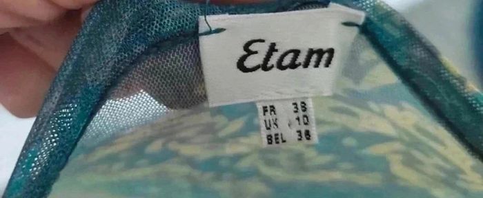 35 € Top imprimé en mesh vintage etam Made in france - photo numéro 4