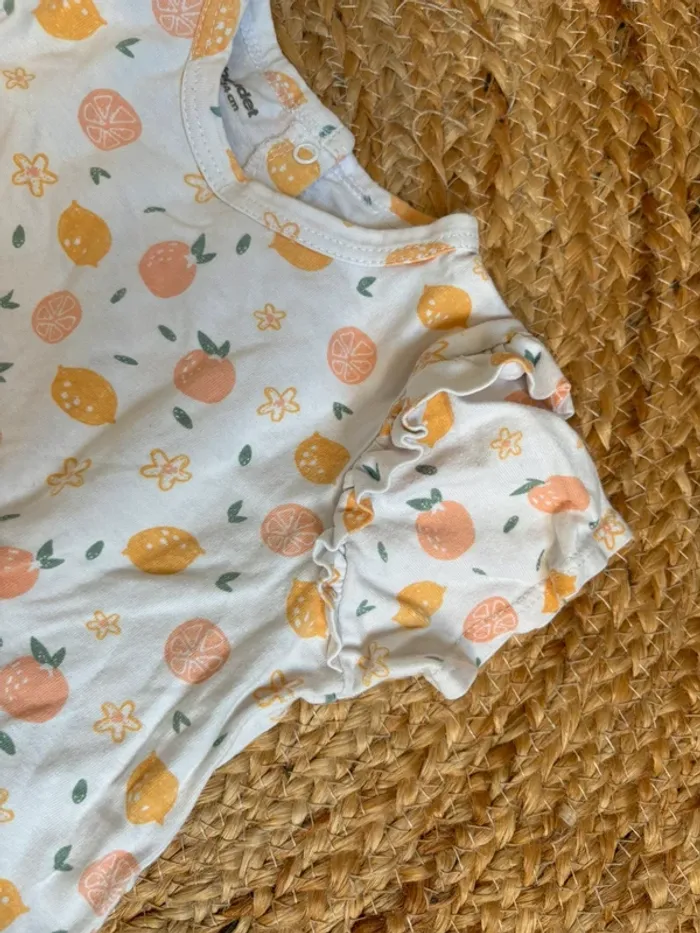 Lot de 2 barboteuses 12 mois Vertbaudet mots d’enfants