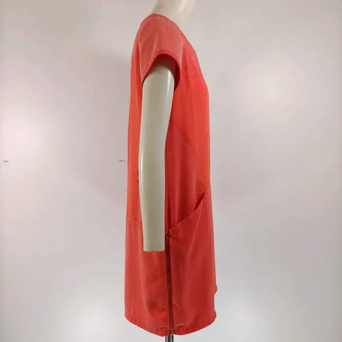 Robe droite corail fluide Color Block - Taille S - A147 - photo numéro 8