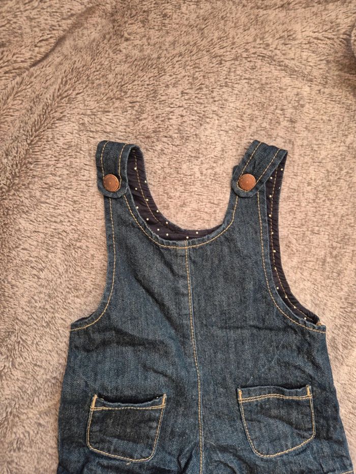 Salopette jean short 9 mois - photo numéro 2