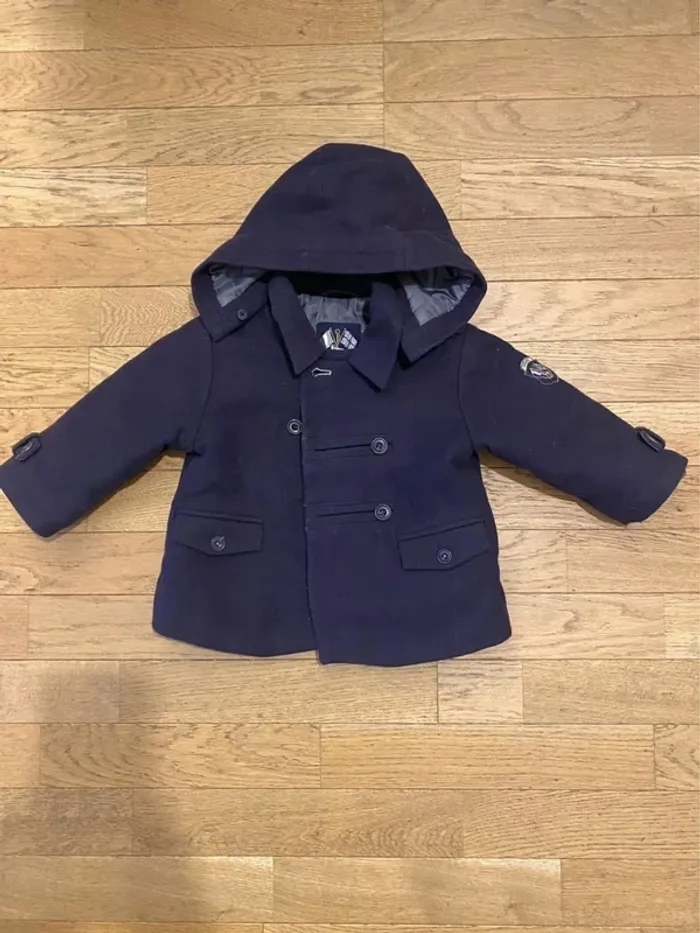 Manteau caban bleu marine Jacadi 18 mois - photo numéro 2
