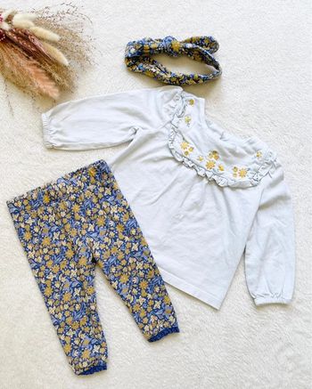 Ensemble blouse + legging molletonné + bandeau assorti 6 mois - Sergent Major