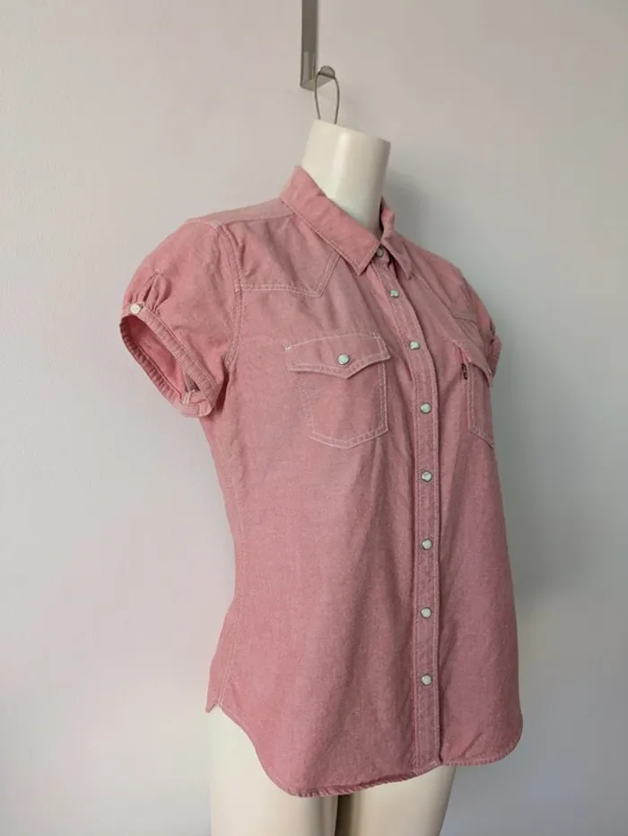 Chemisier rose manches courtes - Levi's - taille M - photo numéro 2