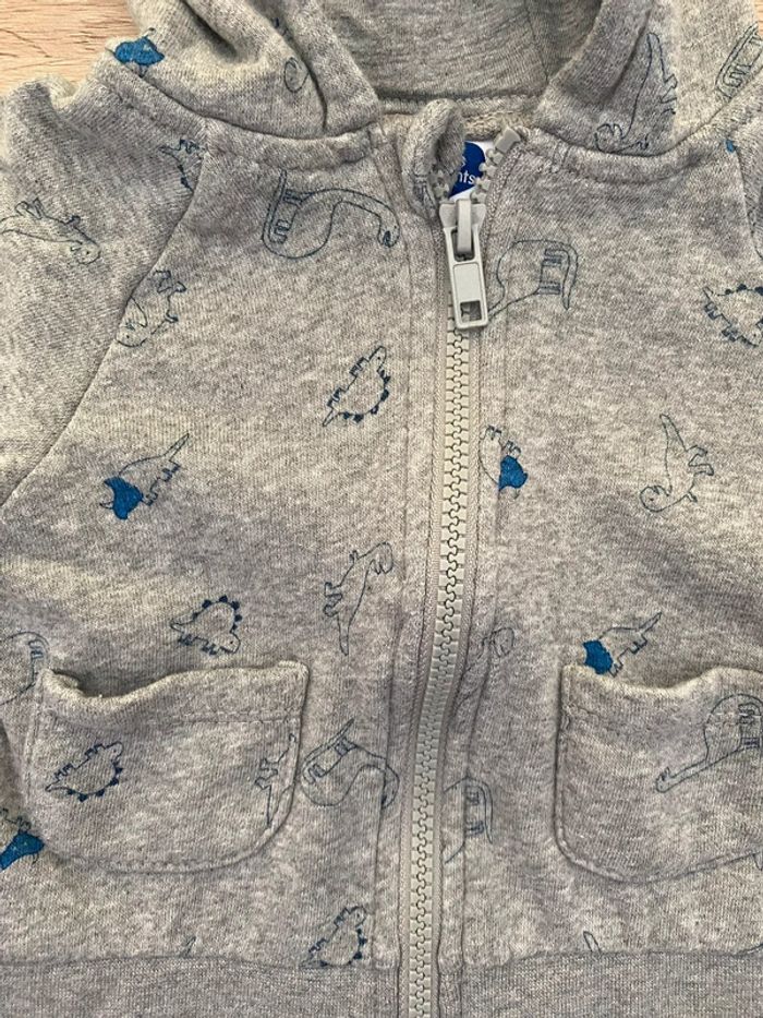 Gilet à capuche dinosaures 6 mois - photo numéro 2