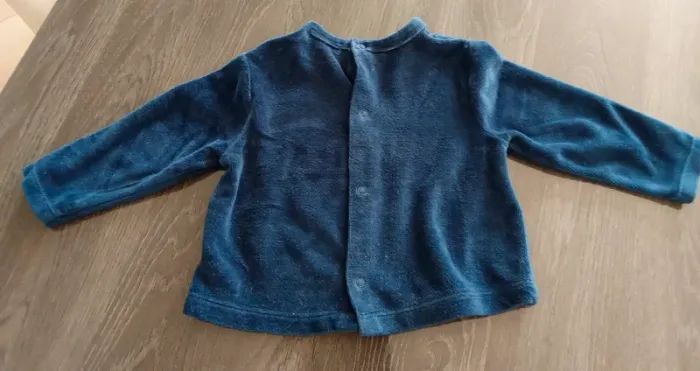 Pyjama velour 2 pièces mixte 9 mois - photo numéro 3