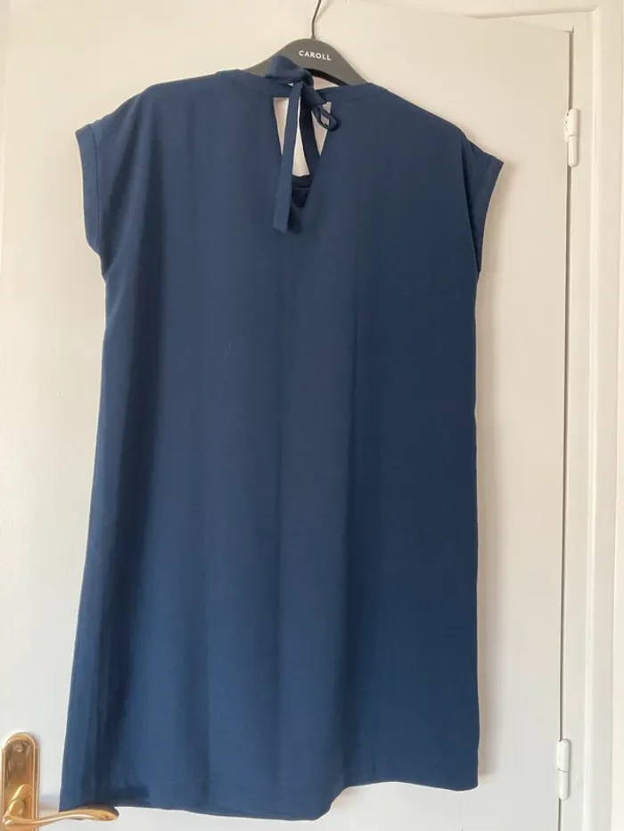 Robe droite bleu marine Cyrillus noeud dans le dos - photo numéro 6