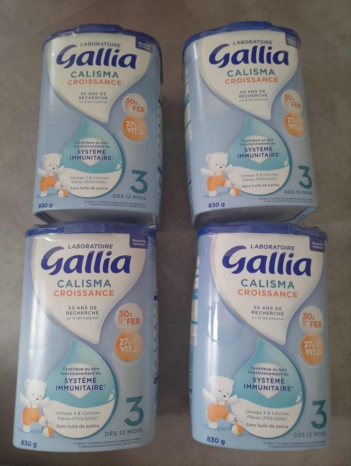 4 boîtes lait Gallia