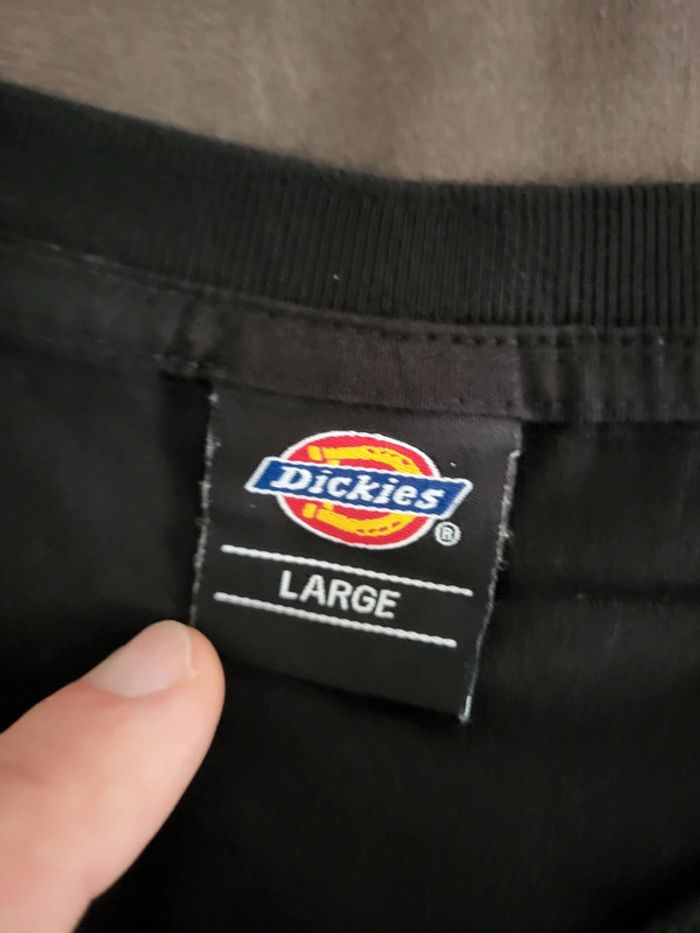 T-shirt Dickies noir logo brodé 100% coton - L - photo numéro 5