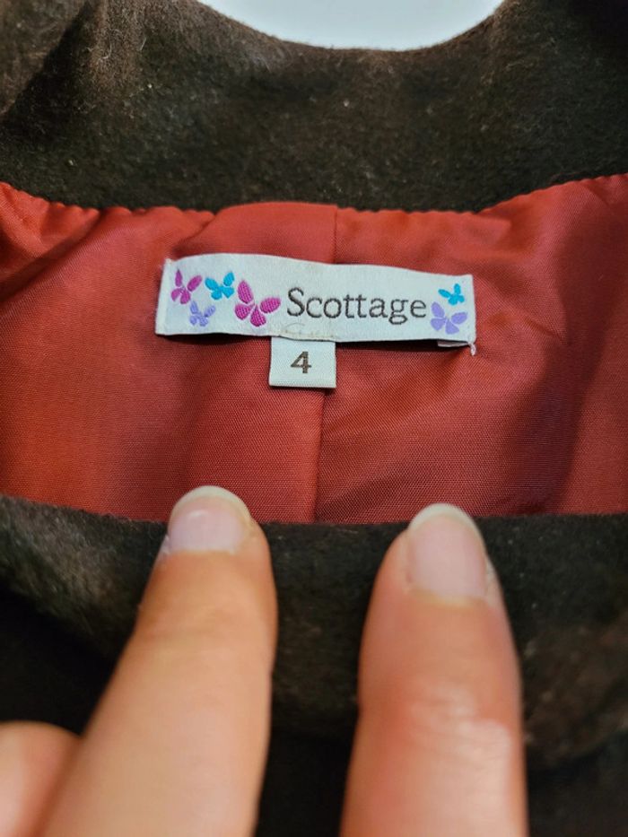 Manteau laine marron beige, orange Scottage - photo numéro 5