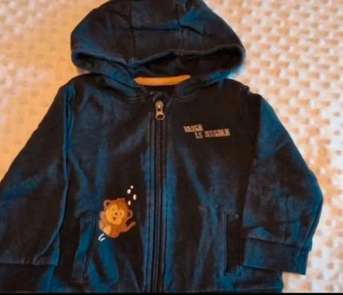 Pull à capuche kiabi petit singe
