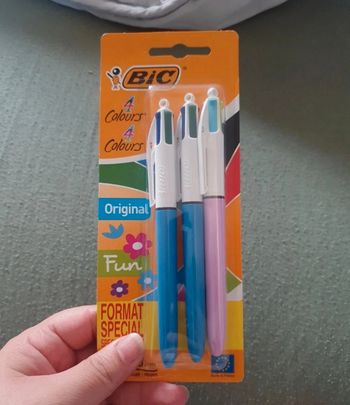 Lot de 3 bics 4 couleurs