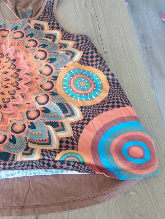 Débardeur imprimé mandala multicolore desigual – Taille L - photo numéro 6