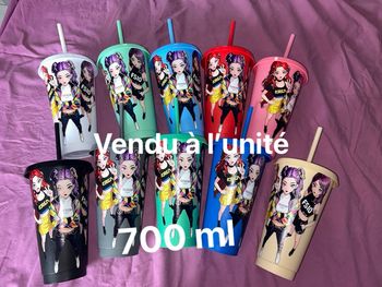 Grand gobelet à paille k-pop kpop demon Hunters huntrix 