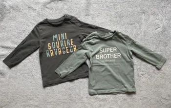 Lot tee shirts manches longues, 12 mois