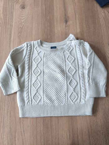 Pull Baby Gap beige 18 mois coton