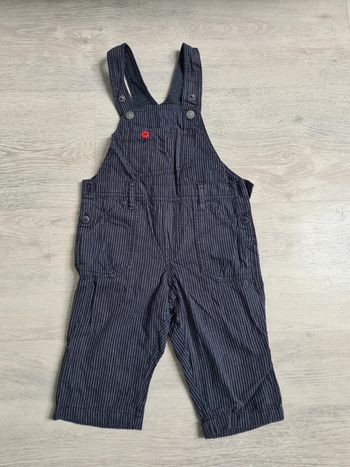 Salopette bleue marine à rayures H&M 9-12 mois
