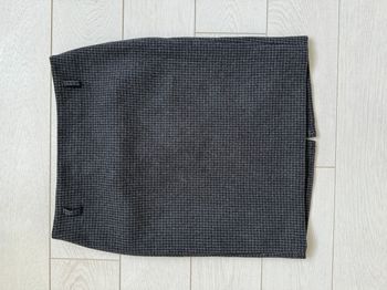 Jupe Mango grise à motifs pieds de poule
