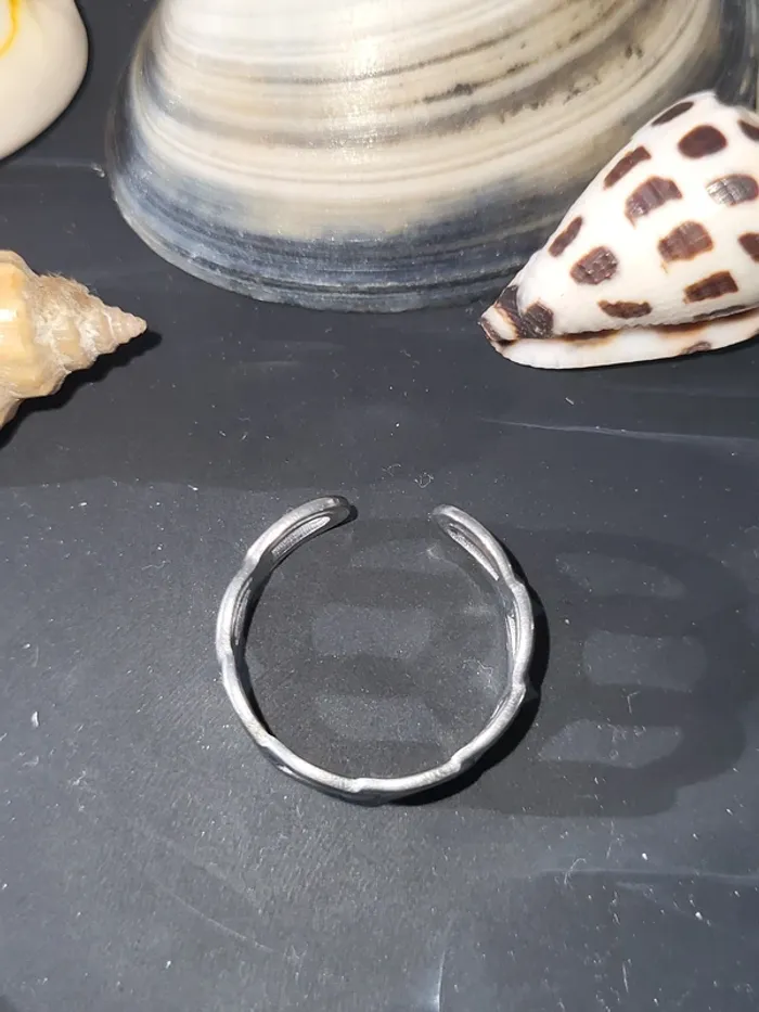 Bague ouverte tour chaîne Acier inoxydable argent - photo numéro 4