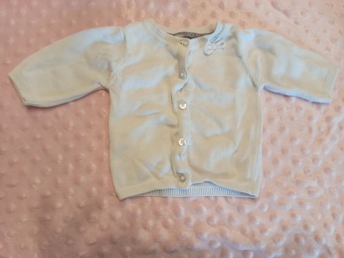 Gilet blanc noeud 1 mois