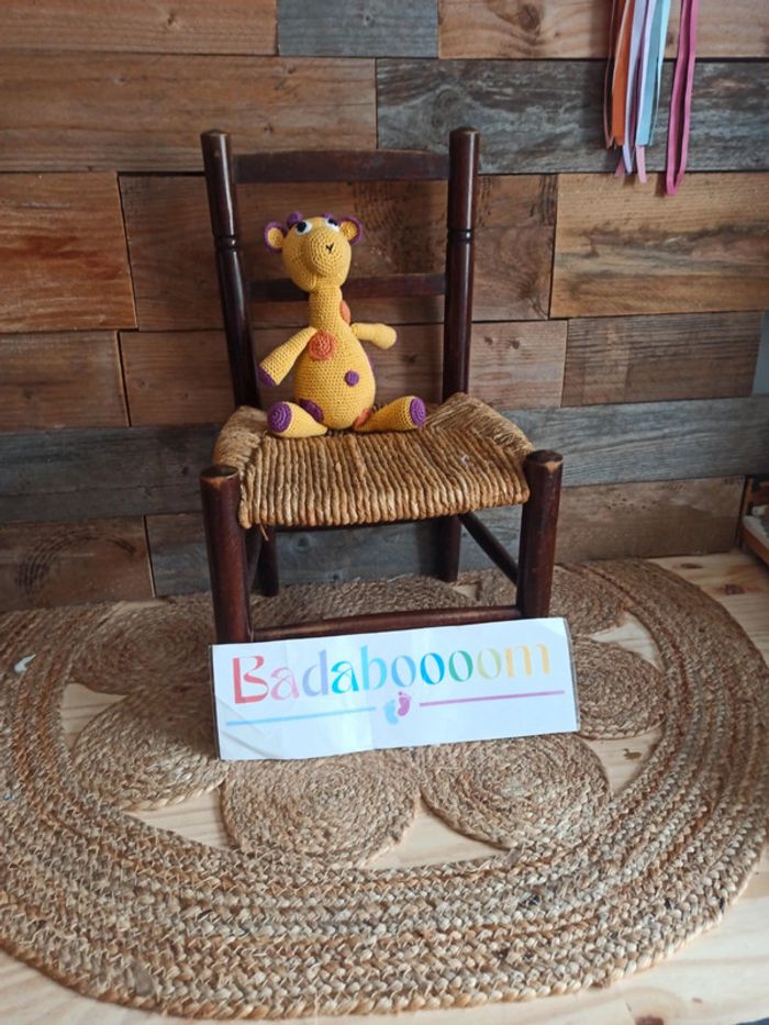 peluche tricot girafe fait main tbe