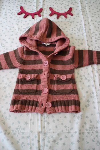 gilet a capuche rayé