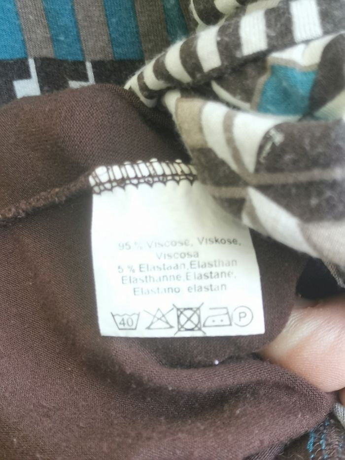 Jolie tunique M et S XXL chocolat /turquoise - photo numéro 6