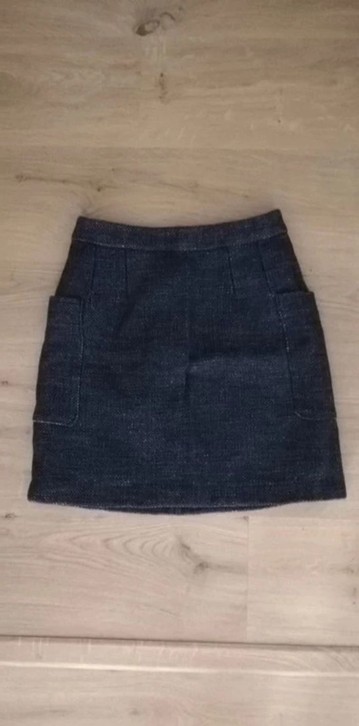 Jupe droite bleu