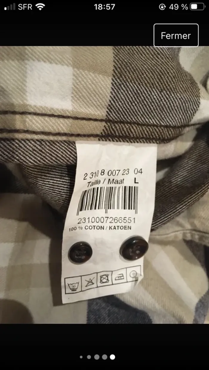 Magnifique chemise homme en L toute douce toute chaude excellent état de la boutique Armand Thiery - photo numéro 7