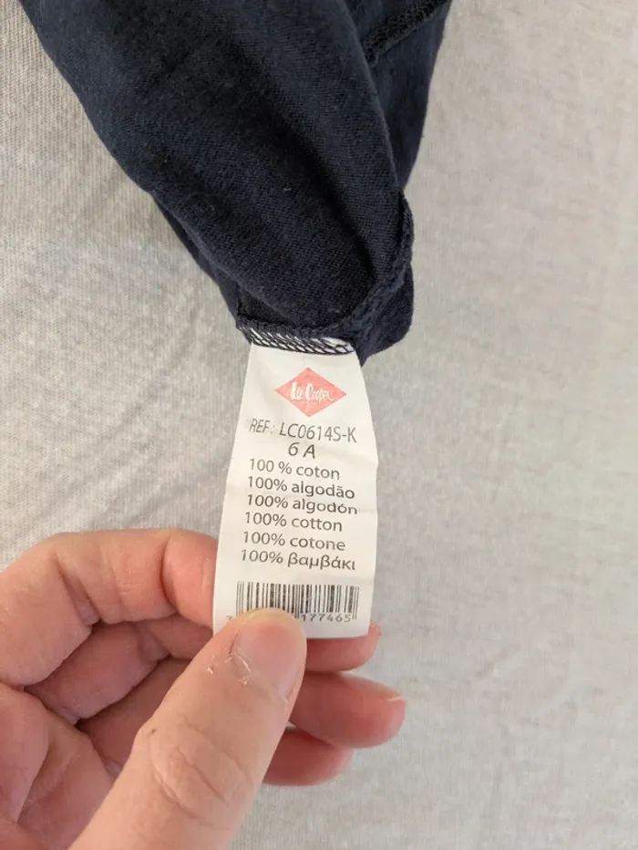 T-shirt manches longues Lee Cooper - 6 ans - Bleu Marine & Cœur - photo numéro 4