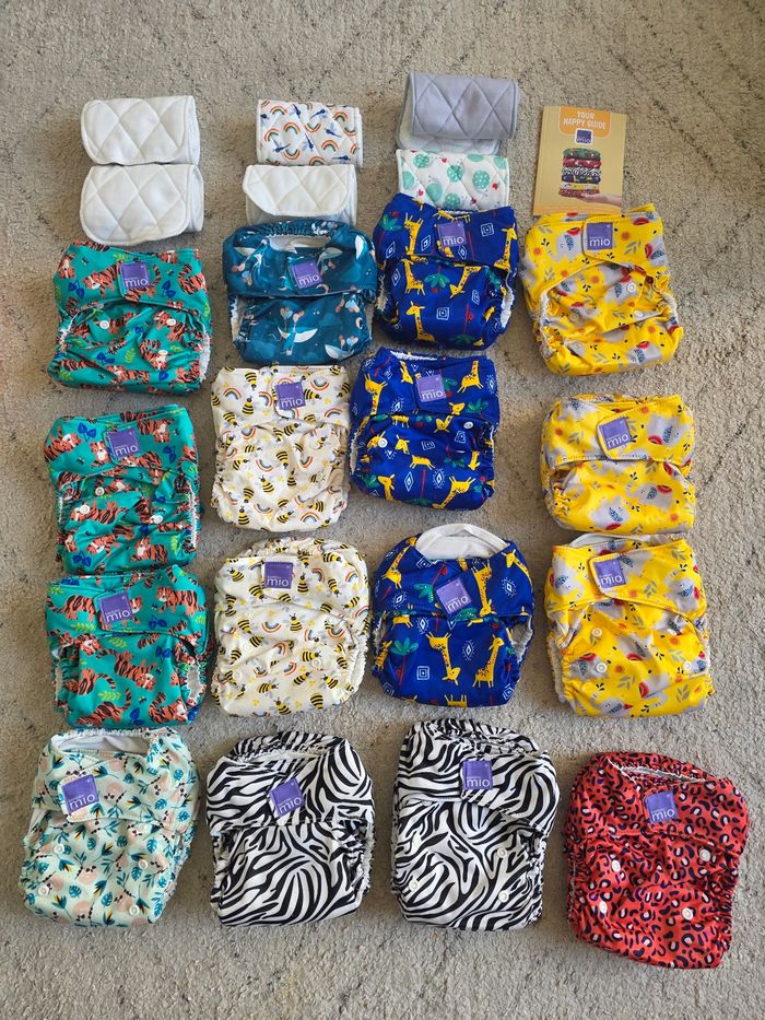 Lot de 16 couches lavables Bambino Mio – NEUVES – avec sac étanche & boîte d’origine - photo numéro 4