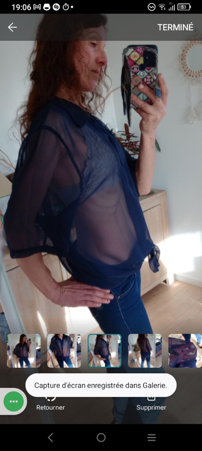 Chemise 50 transparent marine chic - Propriété Privée Paris c87 - photo numéro 3