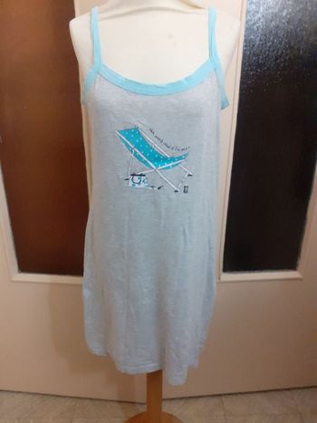 Chemise de nuit sans manche taille 38 -Françoise Saget