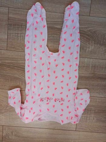 Pyjama coton rose marque Gémo taille 12 mois