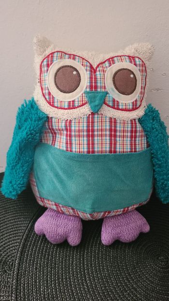 peluche hibou chouette Patchwork